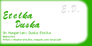 etelka duska business card